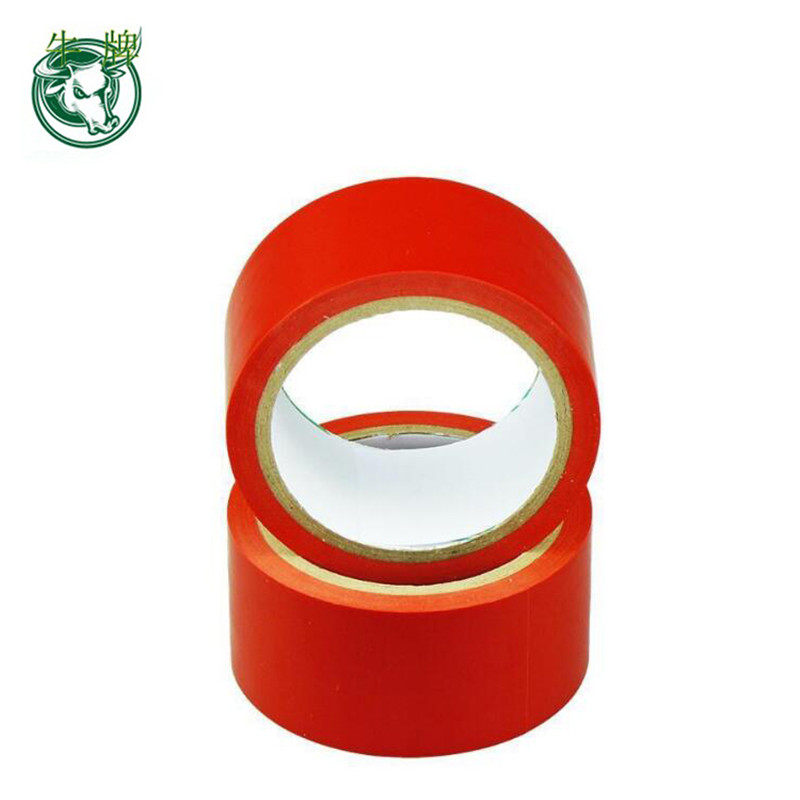 PVC červená nebo žlutá jednosedlá varovná podlahová značící páska